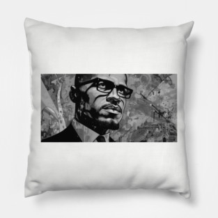 Malcolm X Art Pillow