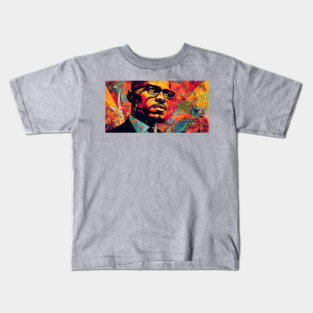 Malcolm X - Color Art Poster Kids T-Shirt