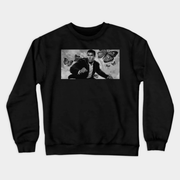Muhammad Ali - Float like a Butterfly Crewneck Sweatshirt by UrbanLifeApparel