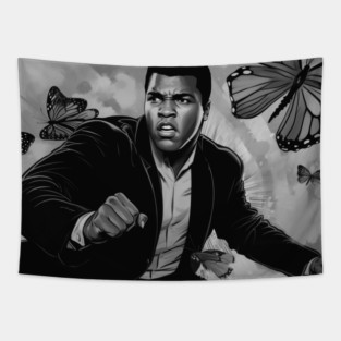 Muhammad Ali - Float like a Butterfly Tapestry