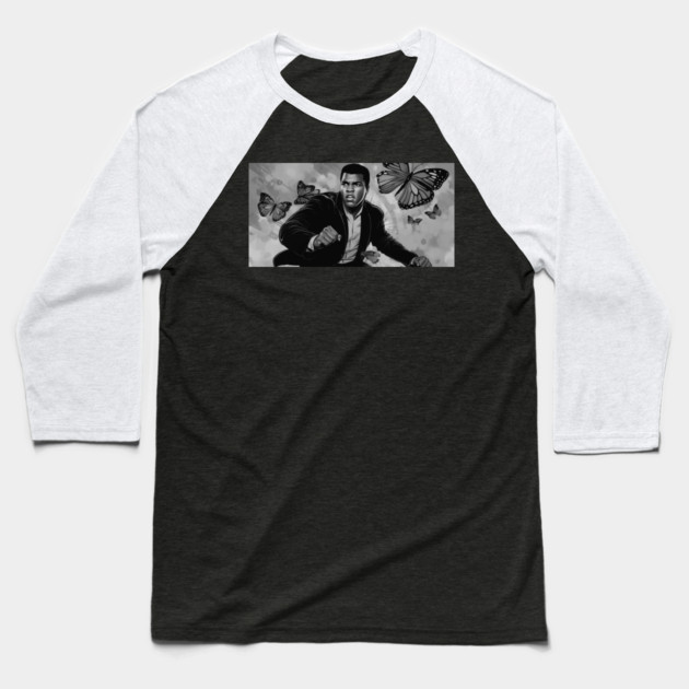 Muhammad Ali - Float like a Butterfly Baseball T-Shirt by UrbanLifeApparel