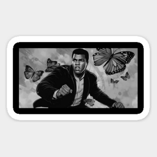 Muhammad Ali - Float like a Butterfly Sticker