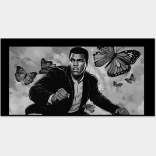 Muhammad Ali - Float like a Butterfly Posters and Art