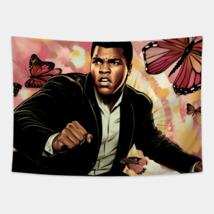 Muhammad Ali - Float like a Butterfly Tapestry