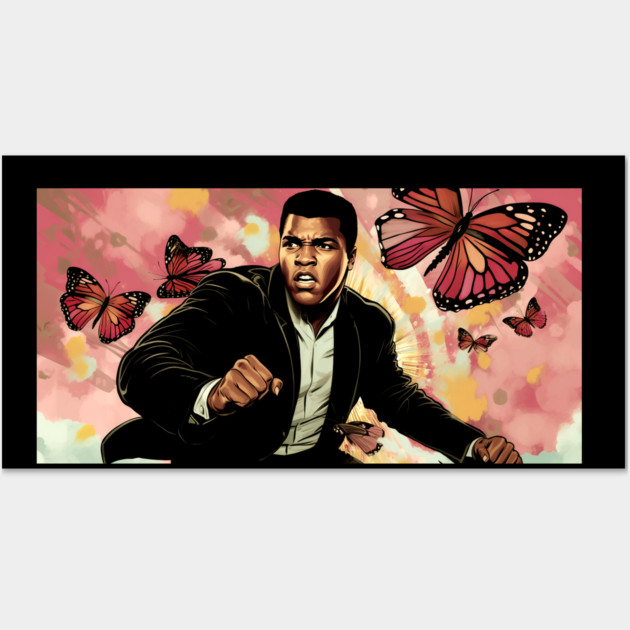 Muhammad Ali - Float like a Butterfly Wall Art by UrbanLifeApparel