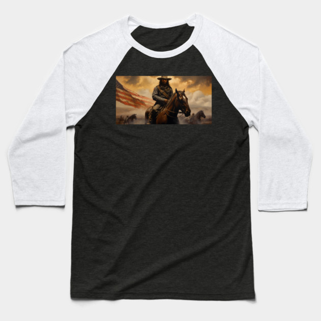 BUFFALO SOLDIERS - Riding Baseball T-Shirt by UrbanLifeApparel