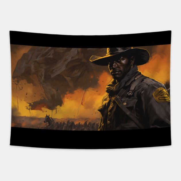 BUFFALO SOLDIERS - Solider Tapestry by UrbanLifeApparel