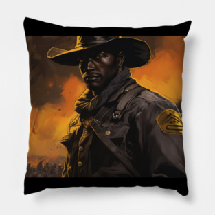 BUFFALO SOLDIERS - Solider Closeup Pillow