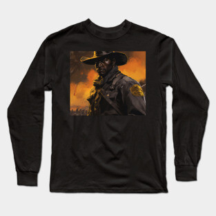 BUFFALO SOLDIERS - Solider Closeup Long Sleeve T-Shirt