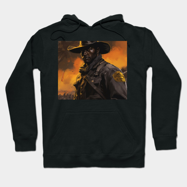 BUFFALO SOLDIERS - Solider Closeup Hoodie by UrbanLifeApparel