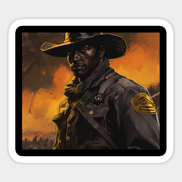 BUFFALO SOLDIERS - Solider Closeup Magnet by UrbanLifeApparel