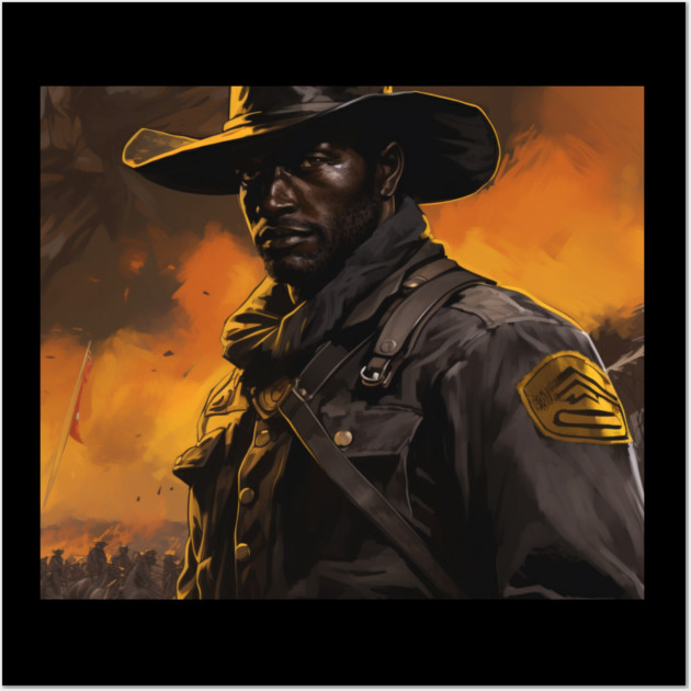 BUFFALO SOLDIERS - Solider Closeup Wall Art by UrbanLifeApparel