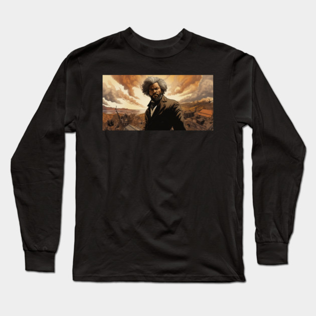 Frederick Douglass Long Sleeve T-Shirt by UrbanLifeApparel