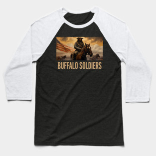 BUFFALO SOLDIERS - Riding Baseball T-Shirt