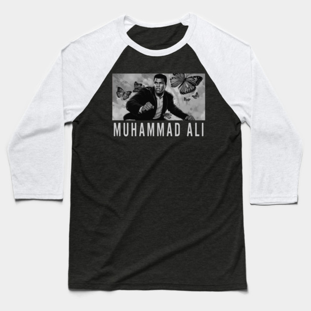 Muhammad Ali - Float like a Butterfly Baseball T-Shirt by UrbanLifeApparel