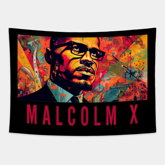 Malcolm X - Black History Tapestry by UrbanLifeApparel