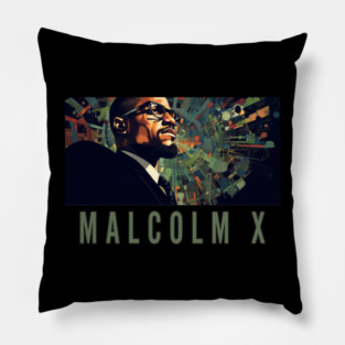 Malcolm X - Black History, Civil Rights Pillow