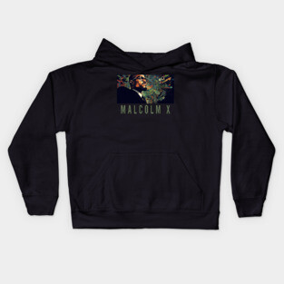Malcolm X - Black History, Civil Rights Kids Hoodie