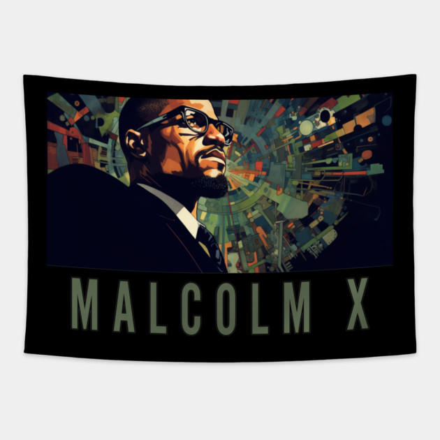Malcolm X - Black History, Civil Rights Tapestry by UrbanLifeApparel