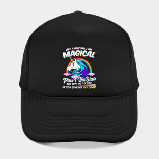 Unicorn Magical Funny Quotes Adult Humor Hat