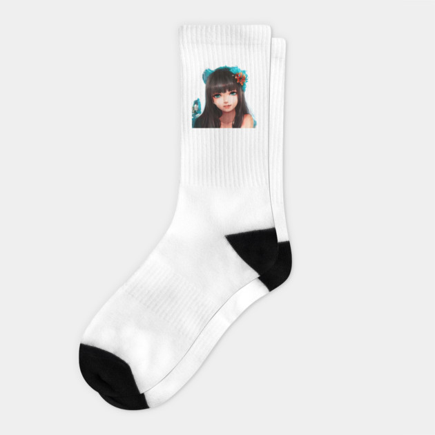 anime girl Socks by animegirlnft