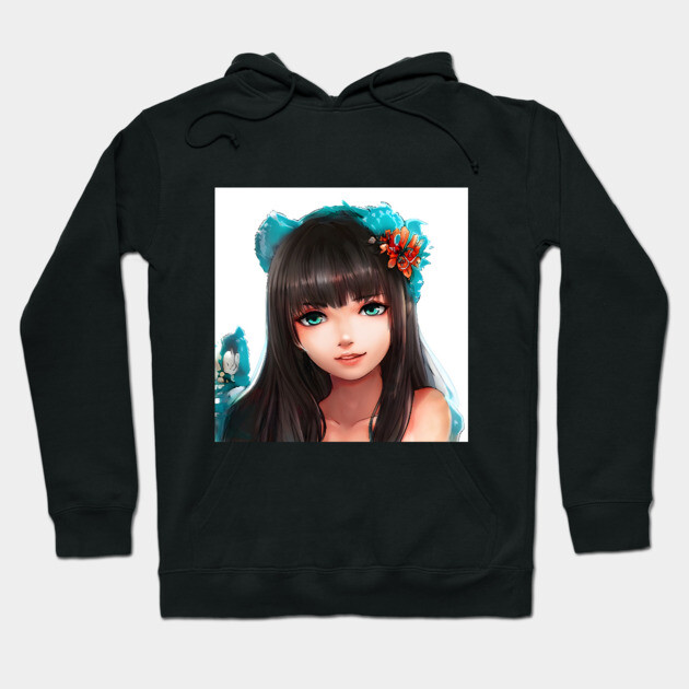 anime girl Hoodie by animegirlnft