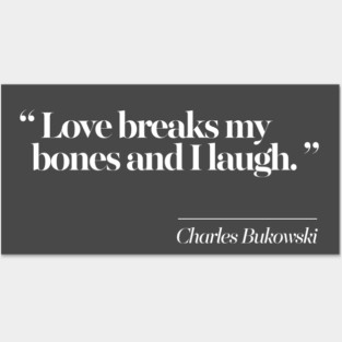 Charles Bukowski Literary Quote Posters and Art