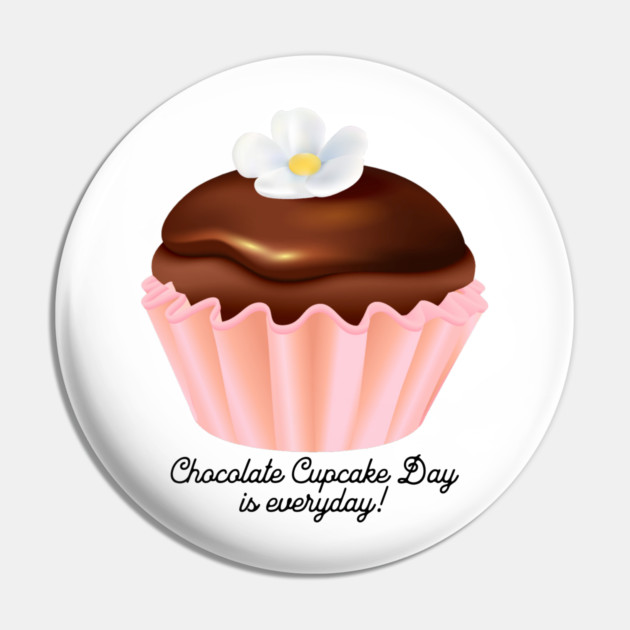National Chocolate Cupcake Day, flower Pin by HolidayBug