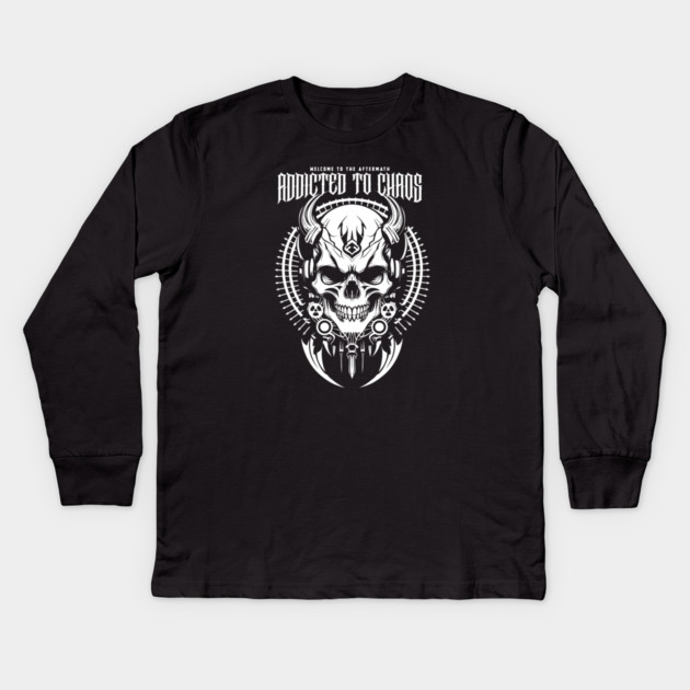 ADDICTED TO CHAOS Kids Long Sleeve T-Shirt by artslaves