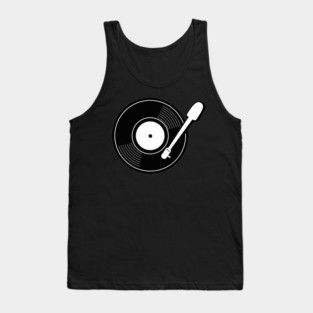 Record player turntable design with record Tank Top