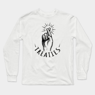 Crossed Fingers All Black Long Sleeve T-Shirt