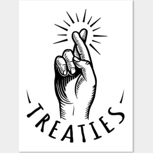 Crossed Fingers All Black Posters and Art