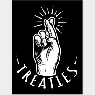 Crossed Fingers All White Small Letter Posters and Art