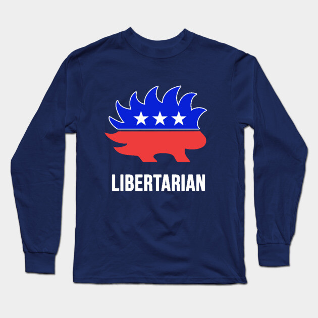 Libertarian Porcupine T-Shirt Long Sleeve T-Shirt by dumbshirts