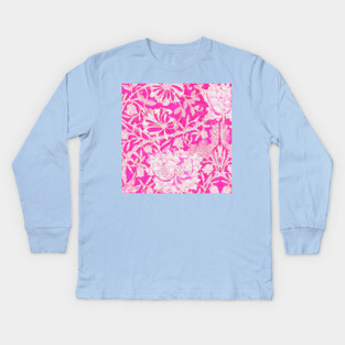 Pink Honeysuckle Kids Long Sleeve T-Shirt