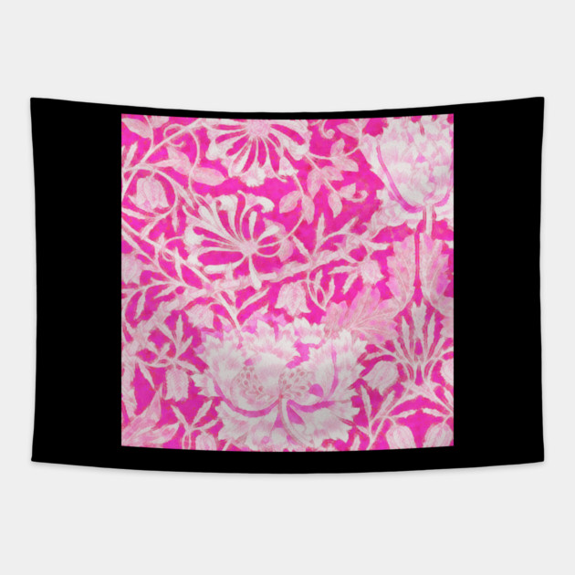 Pink Honeysuckle Tapestry by DonWillisJrArt
