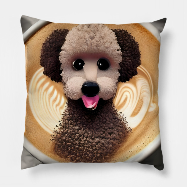 latte cup dog Pillow by animegirlnft