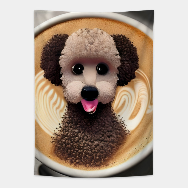 latte cup dog Tapestry by animegirlnft