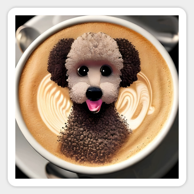latte cup dog Sticker by animegirlnft