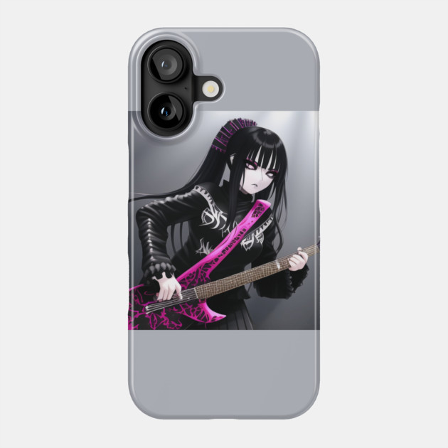 guitar girl Phone Case by animegirlnft