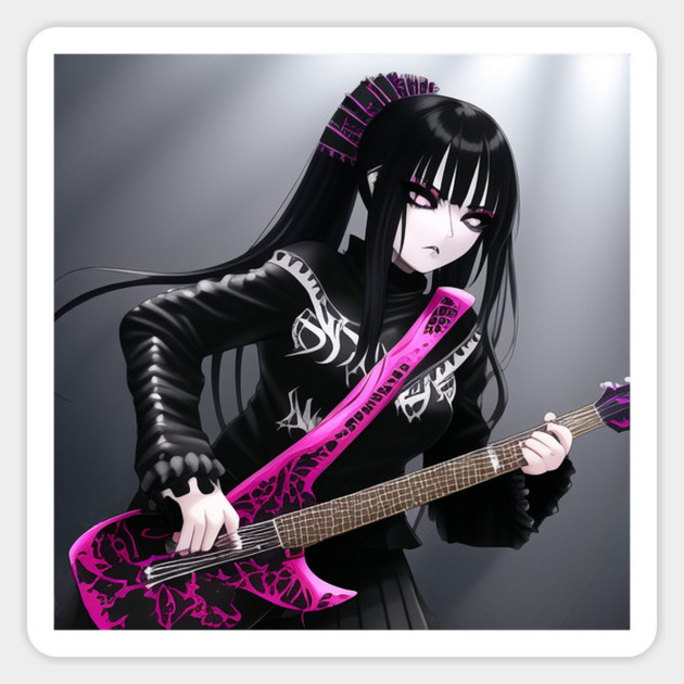 guitar girl Sticker by animegirlnft