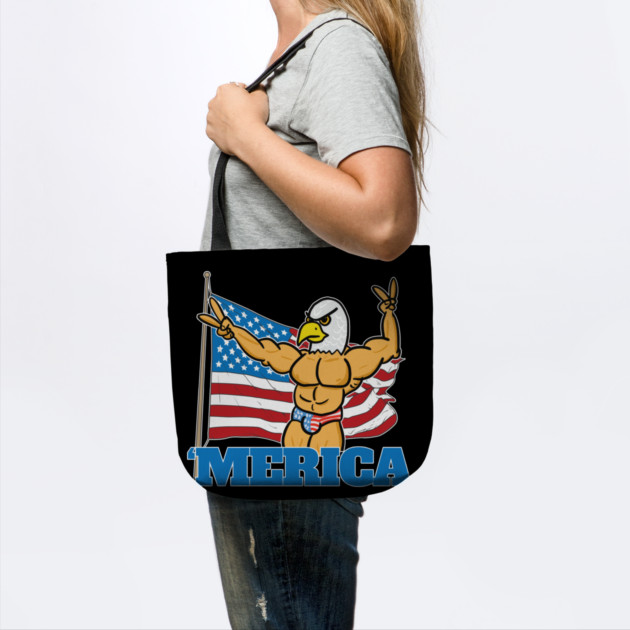 Merica Muscular Bald Eagle America by belownormal