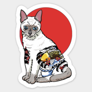 Yakuza Siamese Cat Magnet