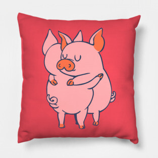 Pig Hugs Pillow