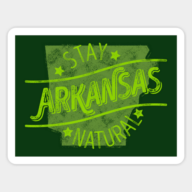 Arkansas - Stay Natural (Green) Sticker by rt-shirts