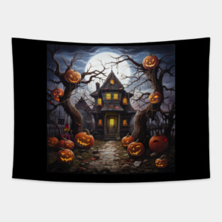 Haunted house Tapestry