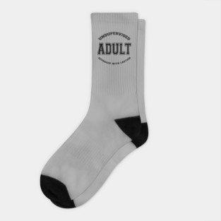 SKILLHAUSE - UNSUPERVISED ADULT (BLACK LETTER) Socks