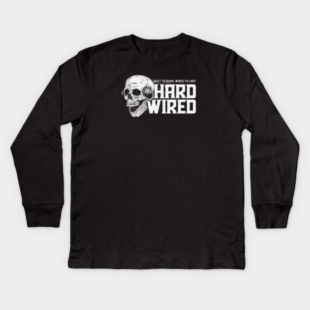 HARDWIRED Kids Long Sleeve T-Shirt by artslaves