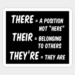 There Their They're Sticker