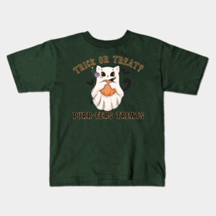 Funny Halloween Ghost Cat Kids T-Shirt